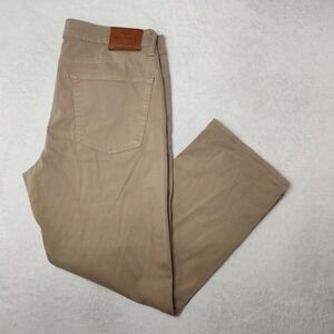 Lucky Brand Jeans Mens 36x32 Beige 363 Straight Cotton Stretch Regular Fit Work